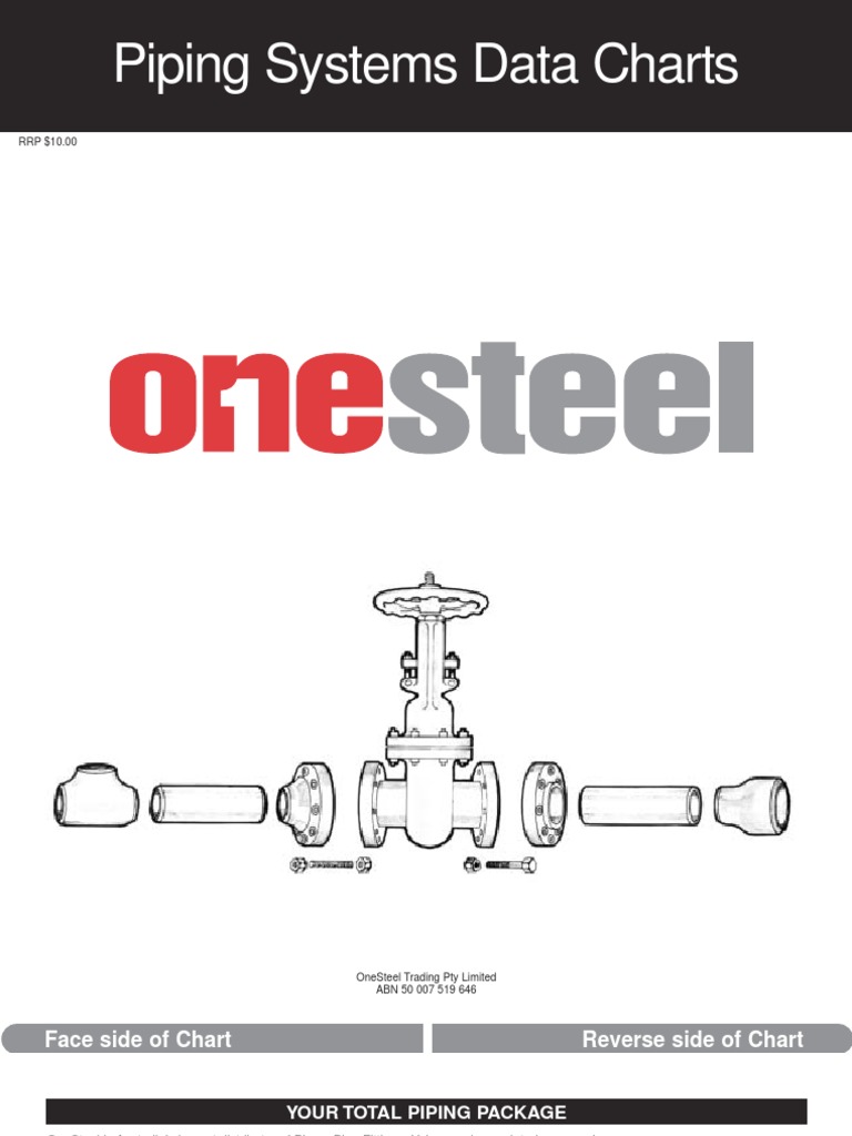 OneSteel Piping Systems Data Chart