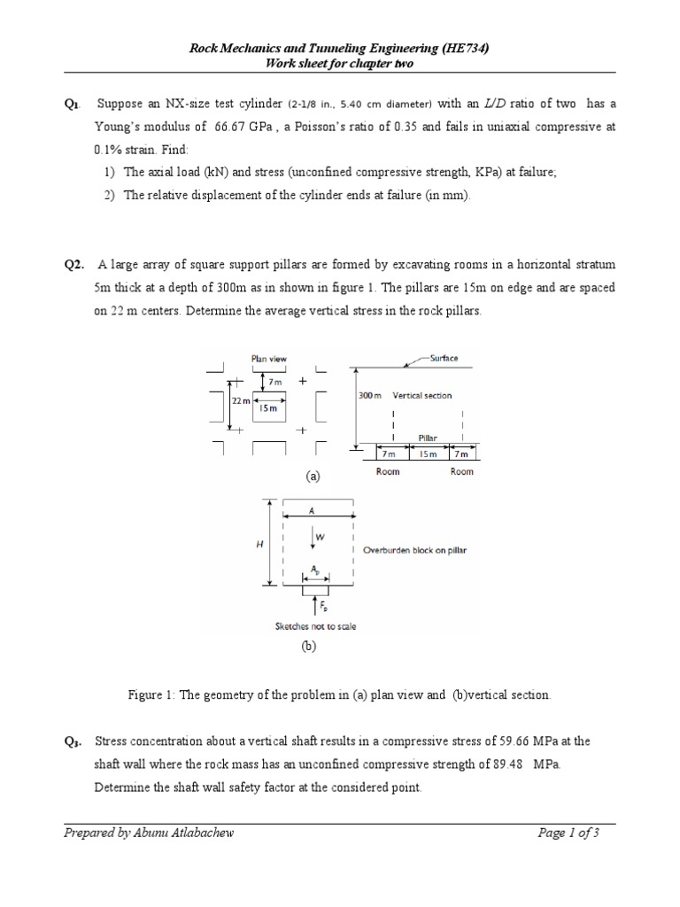 Chapter 2 Worksheet | Stress (Mechanics) | Strength Of Materials | Free
