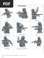 Tactical Hand Signals Guide | PDF | Military Science | Military Technology
