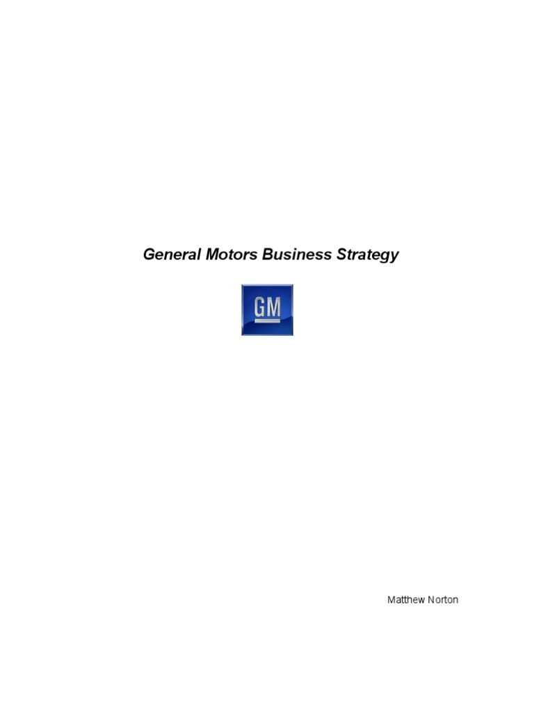 general motors business plan