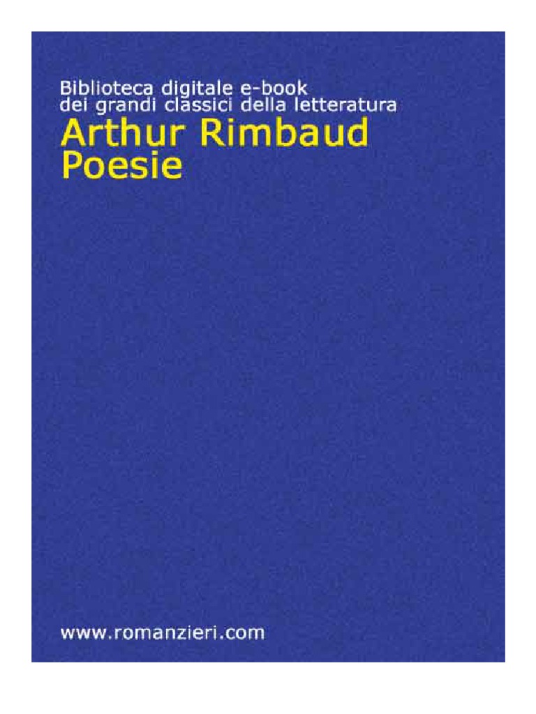 Arthur Rimbaud - Poesie | PDF