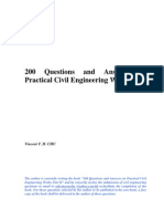 200 Questions and Answers on Practical Civil Engineering Works