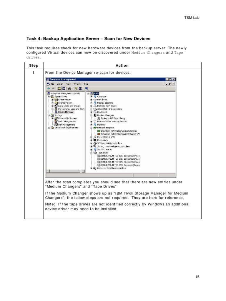 TSM Server Backup Configuration Guide | PDF | Device Driver | Backup