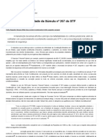 Mandado de Segurança Contra Decisão Judicial Recorrível - Inconstitucionalidade Da Súmula Nº 267 Do STF