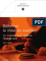 Réformer la mise en examen, par l'Institut Montaigne