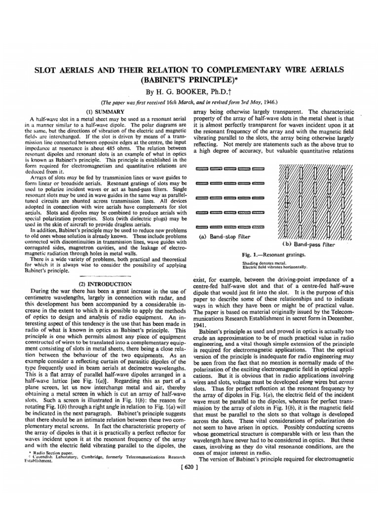 Slot Antenna Theory PDF Antenna (Radio) Transmission Line
