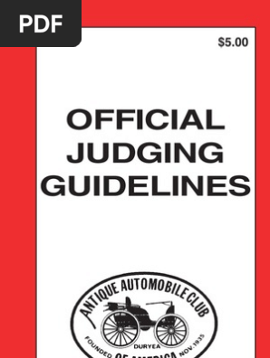 AACA 2011 Judges Guidelines