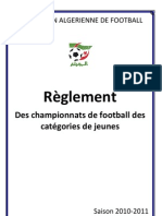 Reglements Championnats Football Jeune