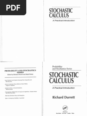 Sochastic Calculus - A Practical Introduction, Durrett | PDF