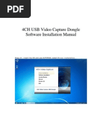 4CH USB Video Capture Dongle Software Installation Manual