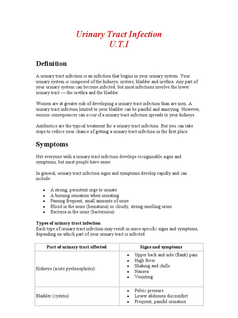 Urinary Tract Infection Urinary Tract Infection Urinary Incontinence