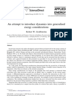 An Attempt To Introduce Dynamics Into Generalised Exergy Considerations