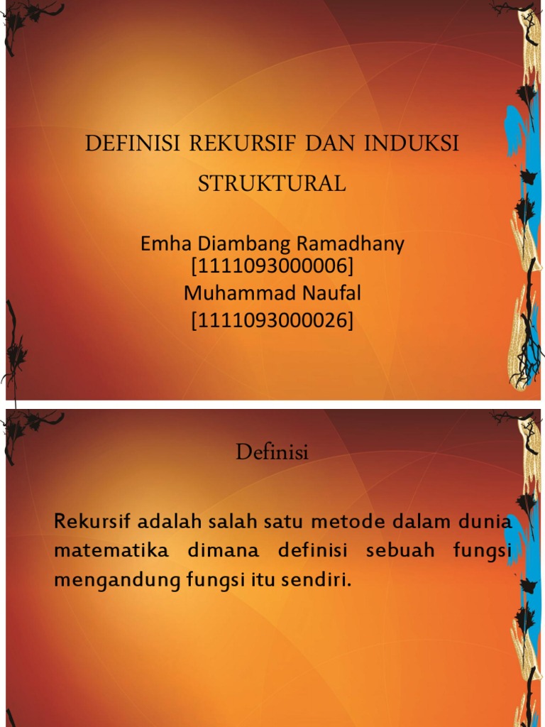 Definisi dan Contoh Rekursi Matematika | PDF