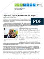 Regulators Take a Look at Patent Firms' Impact - WSJ.com