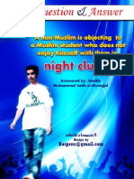 A Non Muslim Is Objecting To A Muslim Student Who Does Not Enjoy Himselfwith Them in Night Clubs! PDF