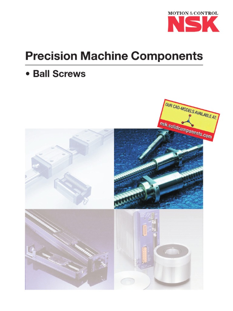 NSK Ball Screws Catalogue | PDF | Bearing (Mechanical) | Screw
