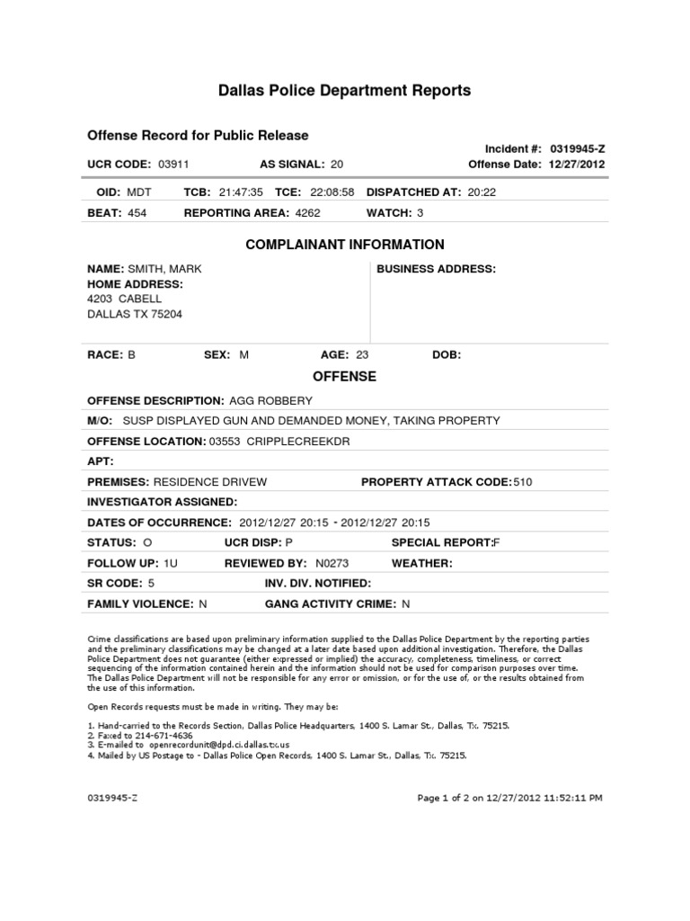 Dallas County Mugshot: Mark Smith, 23 | PDF | Crime & Violence | Crime ...