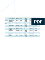 January 2013 Exam Schedule
