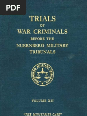 Nuremberg Nuremberg International Military Tribunal Green Series V 12