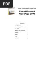 Using Microsoft Frontpage 2003: Use of Multimedia in Web Design