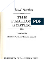 Tabla de Contenidos - El Sistema de La Moda de Roland Barthes