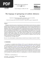 Download The Language of Apologizing in Lombok Indonesia by Danielle Thomas SN118329807 doc pdf