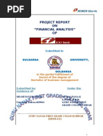 Fanancial Analysis F Icici Bank
