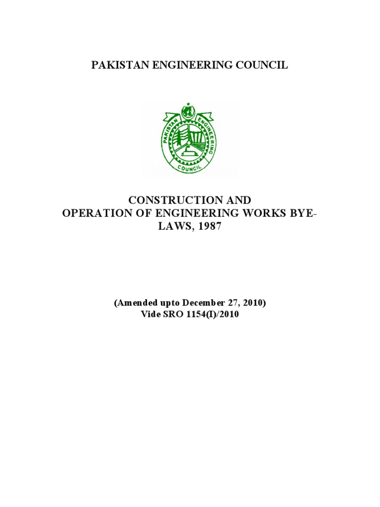 PEC Construction Bye-Laws Overview | PDF