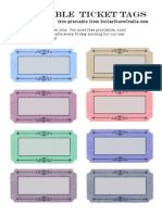 Printable Ticket Tags