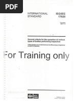 ISO IEC 17020 2012 Inspection Standard Application Document