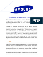 Samsung's operational level design and global market presence