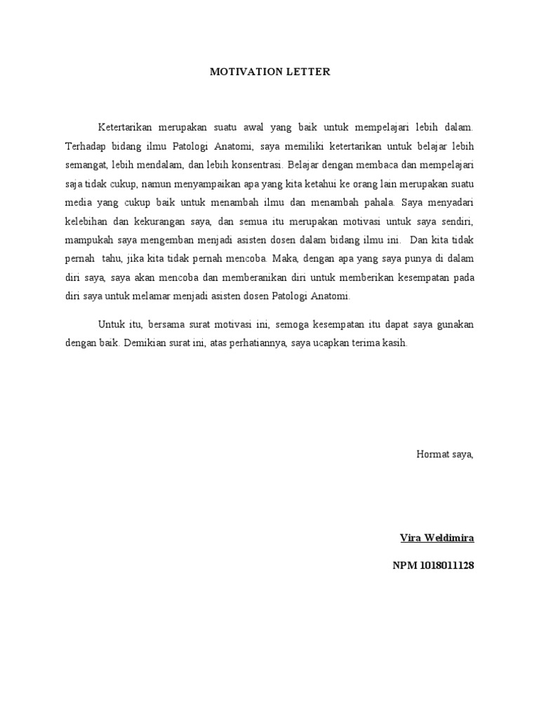 Motivation Letter