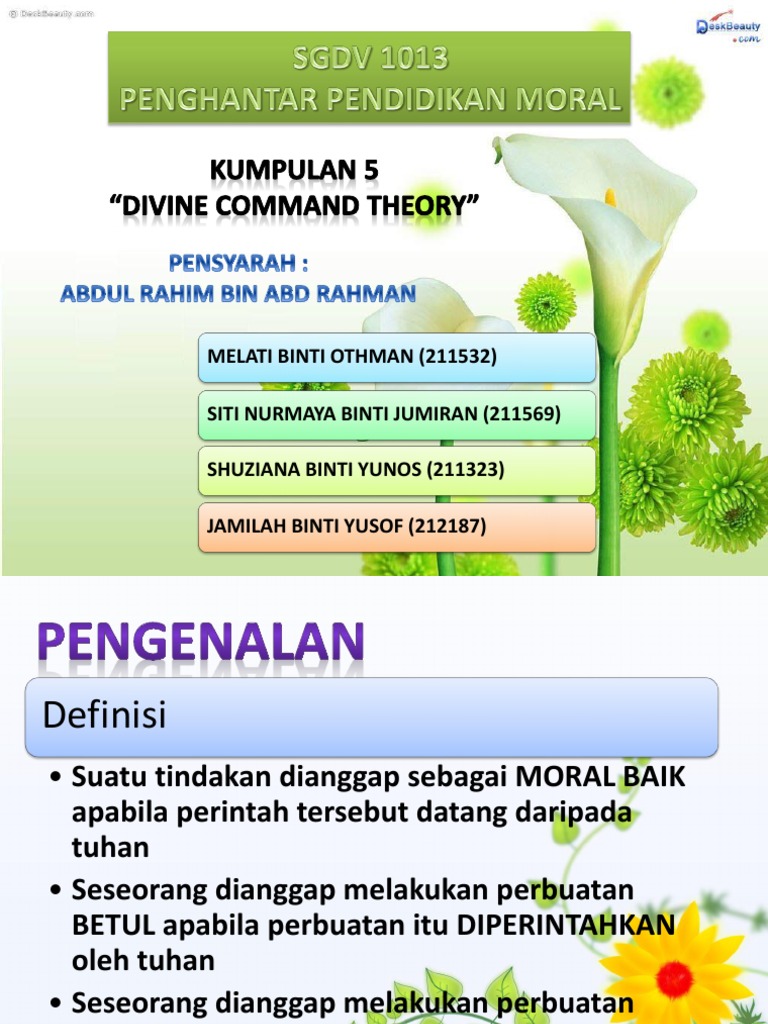 Divine Command Theory | PDF | Pengembangan Diri | Kesehatan Holistik