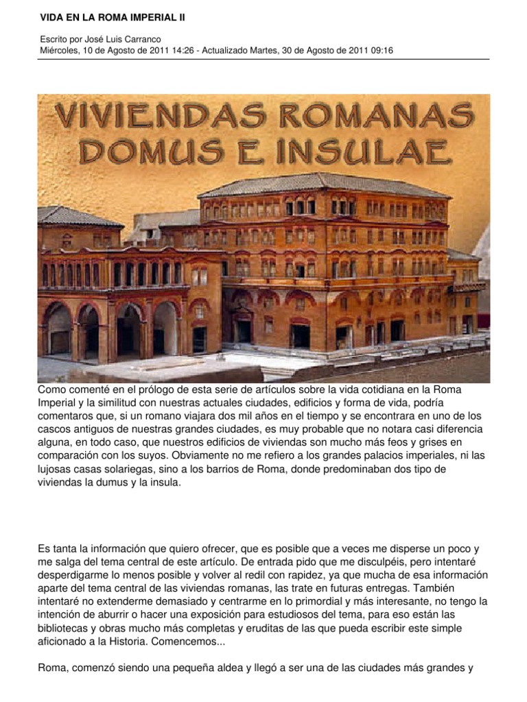 343 Vida en La Roma Imperial II | PDF | Roma antigua | imperio Romano