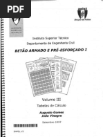 Tabelas Ist-Betão Armado e Pré-Reforçado I