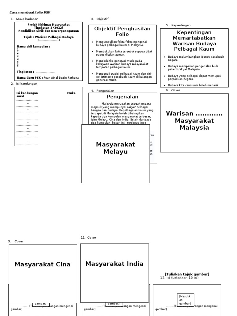 Cara Membuat Folio PSK