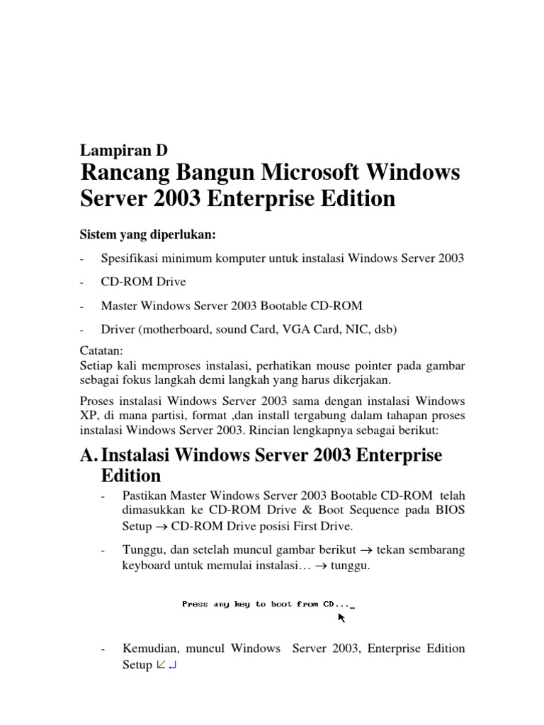 Windows Server 2003 | PDF