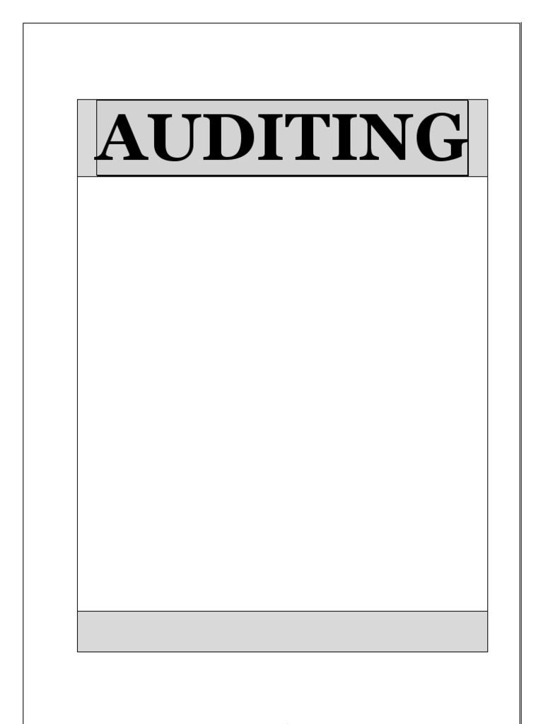 Auditing Completed Notes | PDF | Financial Audit | Audit