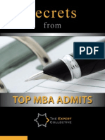 Screts From Top MBA Admits Sample