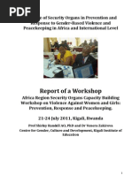 Report of a Workshop Africa Region Security Organs Capacity Building Workshop on Violence Against Women and Girls