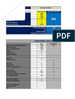 Insurance Premium Option: Calculation Sheet