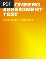 Bloomberg Sample Questions