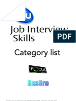 Teaching-You Job Interview Skills Category List © Peter Brown and Jose Ros 2004