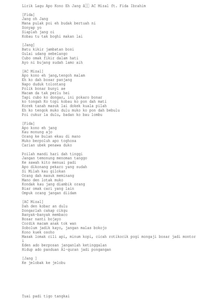 Lirik Lagu Floor 88 Hutang Tepuk Amai Amai Belalang Kupu Kupu