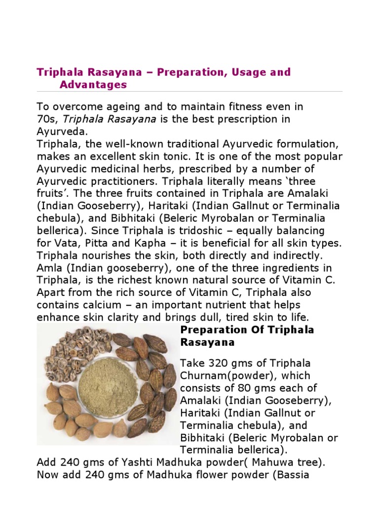 Triphala Rasayana Ayurveda Wellness