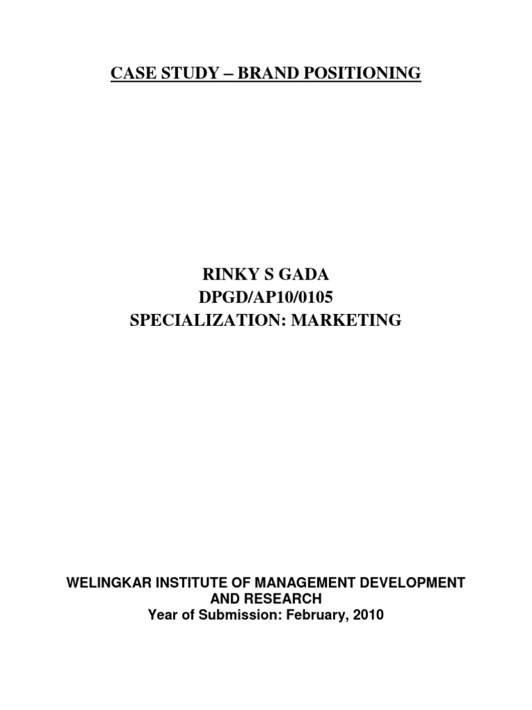 Case Study Zoom PDF Brand Target Audience