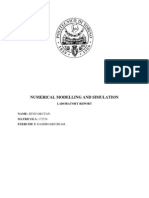 Numerical Modelling and Simulation: Laboratory Report