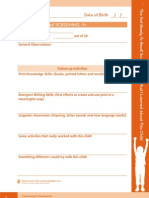 The Get Ready to Read Screening Form