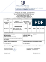 International Limited: Certificate of Visual Examination