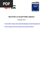 New Polls on Israeli Public Opinion- December 2012

